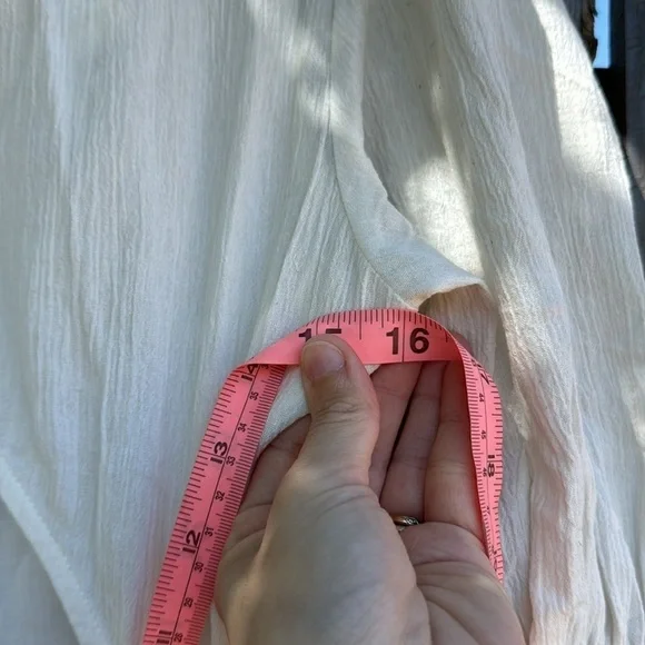 Reformation Chicago Dress White Tiered Maxi Midi Open Back Tie 1/2 Sleeve 0/XS - Picture 11 of 12